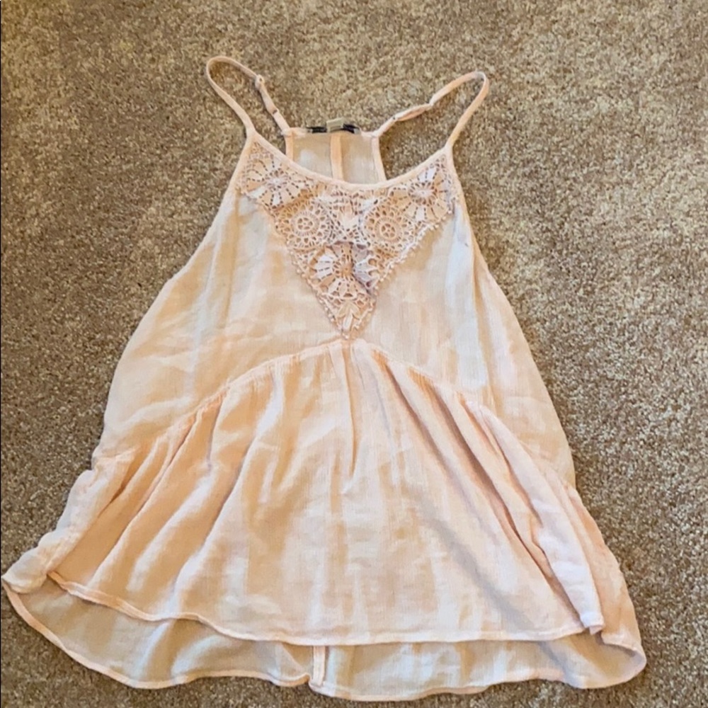 American Eagle pink lace tanktop